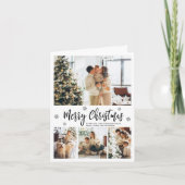 Elegante Snowflake 5 FotoCollage Weihnachten (Vorderseite)