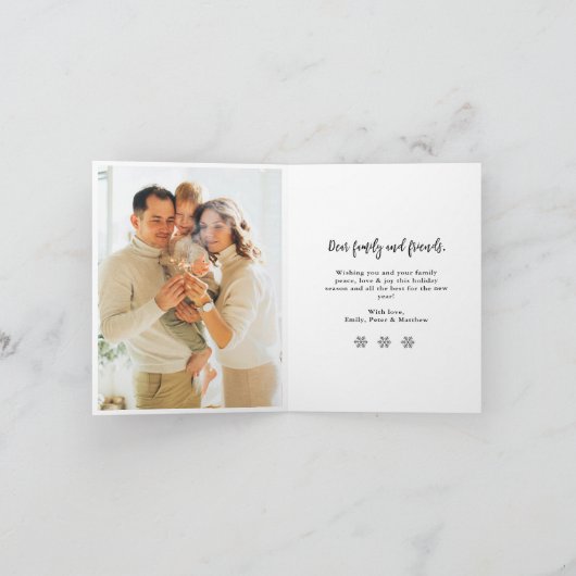 Elegante Snowflake 5 FotoCollage Weihnachten (Innenseite)