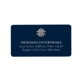 Elegante Snowflake Address Labels Adressaufkleber (Vorne)