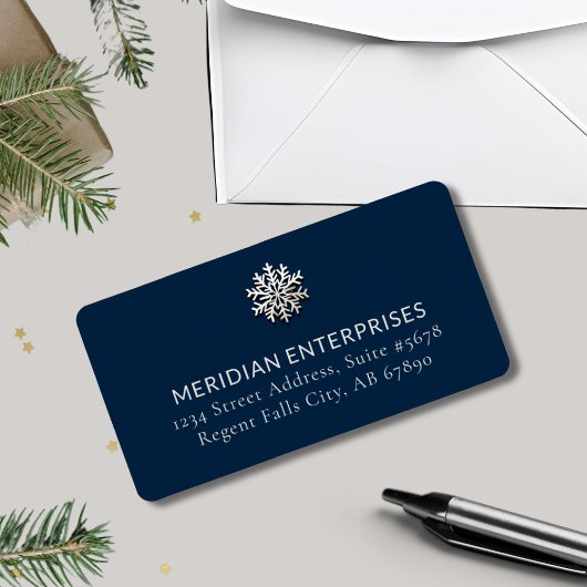 Elegante Snowflake Address Labels Adressaufkleber