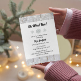 Elegante Snowflake Baby Dusche Einladung