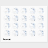 Elegante Snowflake Blue Bow Brautparty Stickers (Blatt)