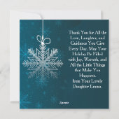 Elegante Snowflake Blue Silver Picture Weihnachten (Rückseite)