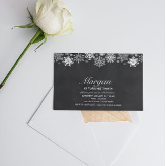 Elegante Snowflake Einladung zum Geburtstag