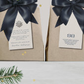 Elegante Snowflake-Feiertage - individuelle Nachri Geschenkanhänger