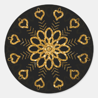 Elegante Snowflake Floral Mandala Stickers