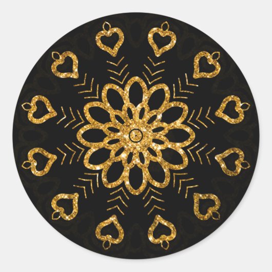 Elegante Snowflake Floral Mandala Stickers (Vorderseite)