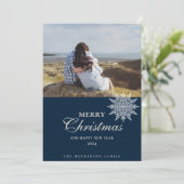 Elegante Snowflake | Frohe Weihnachten | Benutzerd (Stehend Vorderseite)