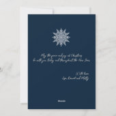 Elegante Snowflake | Frohe Weihnachten | Benutzerd (Rückseite)