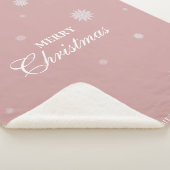 Elegante Snowflake | Frohe Weihnachten | Benutzerd Sherpadecke (3/4)