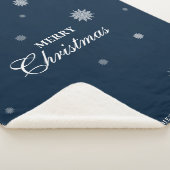 Elegante Snowflake | Frohe Weihnachten | Benutzerd Sherpadecke (3/4)