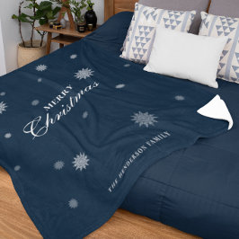 Elegante Snowflake | Frohe Weihnachten | Benutzerd Sherpadecke