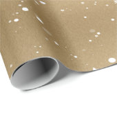 Elegante Snowflake Gold Holiday Geschenkpapier (Rolleneckpunkt)