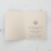 Elegante Snowflake Gratiskarte Karte (Innenseite)