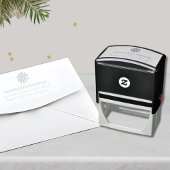 Elegante Snowflake Holiday Briefmarke Geschäftsadr Permastempel