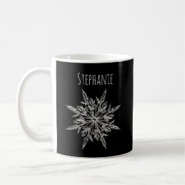 Elegante Snowflake Ice Crystal Xmas Kaffee Tasse