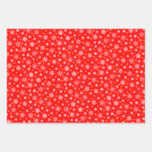 Elegante Snowflake Rotes Grün Weihnachten Moderne Geschenkpapier Set (Vorderseite 2)