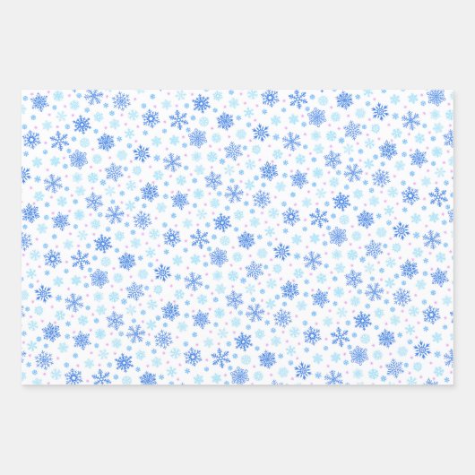 Elegante Snowflake Rotes Grün Weihnachten Moderne Geschenkpapier Set (Vorderseite)