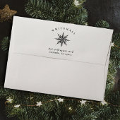 Elegante Snowflake Rücksendeadresse Gummi Briefmar Gummistempel