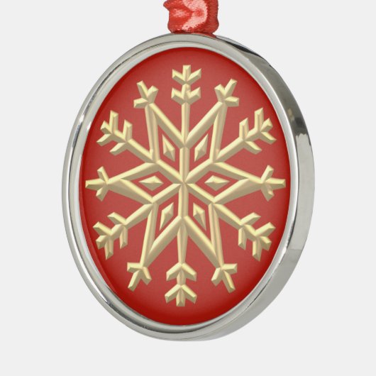 Elegante Snowflake Silbernes Ornament (Links)