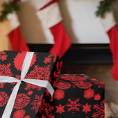 Elegante Snowflake-Silhouette Anpassbare Geschenke Geschenkpapier