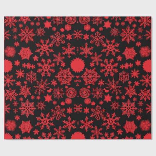 Elegante Snowflake-Silhouette Anpassbare Geschenke Geschenkpapier (Flach)