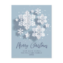 Elegante Snowflake Weihnachten Gruß Holiday
