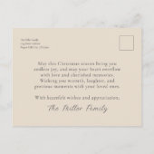 Elegante Snowflake Weihnachten Postkarte (Rückseite)