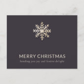 Elegante Snowflake Weihnachten Postkarte (Vorderseite)