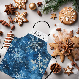 Elegante Snowflake Weihnachten Schürze