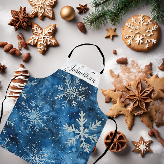 Elegante Snowflake Weihnachten Schürze