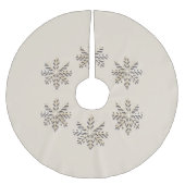 Elegante Snowflake Weihnachtsbaum Rock Polyester Weihnachtsbaumdecke (Vorderseite)