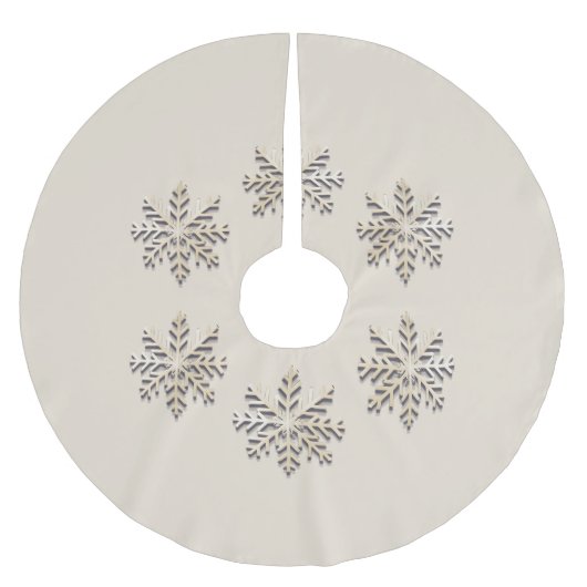 Elegante Snowflake Weihnachtsbaum Rock Polyester Weihnachtsbaumdecke (Vorderseite)
