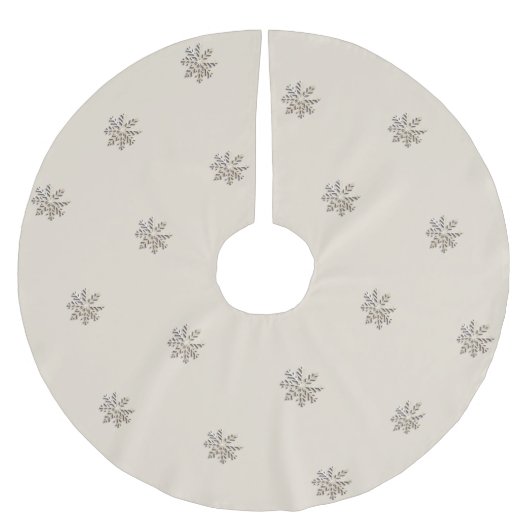 Elegante Snowflake Weihnachtsbaum Rock Polyester Weihnachtsbaumdecke (Vorderseite)