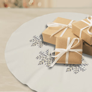 Elegante Snowflake Weihnachtsbaum Rock Polyester Weihnachtsbaumdecke