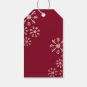 Elegante Snowflake Weihnachtsfeiertag Geschenkanhänger (Rückseite)