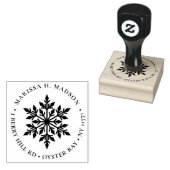 Elegante Snowflake Weihnachtsfeiertage Rücksendead Gummistempel (Stempel)
