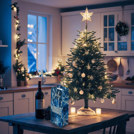 Elegante Snowflake Weihnachtswein Geschenk Beutel Geschenktüte Für Weinflaschen