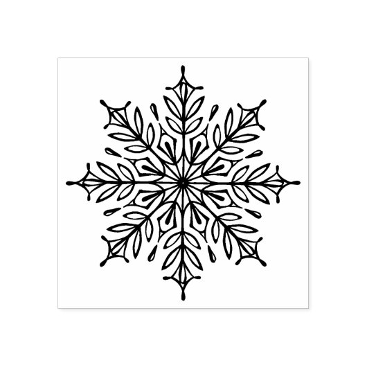 Elegante Snowflake Winterdesign Holzkunst Briefmar Gummistempel (Prägung)