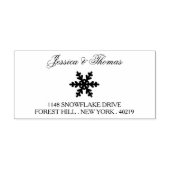 Elegante Snowflake Winterhochzeit Permastempel (Design)