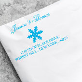 Elegante Snowflake Winterhochzeit Permastempel