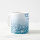 Elegante Snowflake Winterurlaub Tasse (Vorderseite Links)