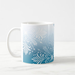 Elegante Snowflake Winterurlaub Tasse