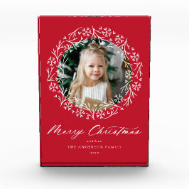 Elegante Snowflake Wreath Fotoblock