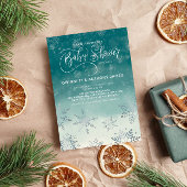 Elegante Snowflakes Babydusche Einladung