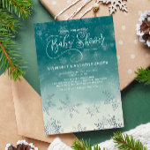 Elegante Snowflakes Babydusche Einladung