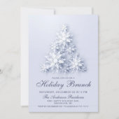Elegante Snowflakes CHRISTMAS FERIENWOHNUNG BRUNCH Einladung (Vorderseite)