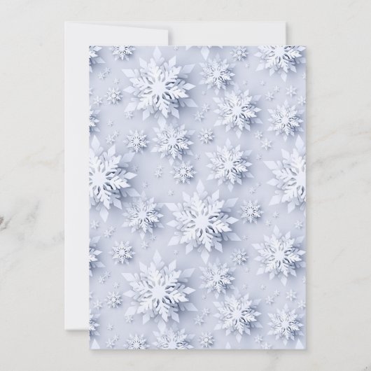 Elegante Snowflakes CHRISTMAS FERIENWOHNUNG BRUNCH Einladung (Rückseite)