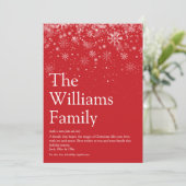 Elegante Snowflakes Familiendefinition Weihnachten (Stehend Vorderseite)