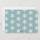 Elegante Snowflakes Frohe Weihnachten Custom Foto (Rückseite)